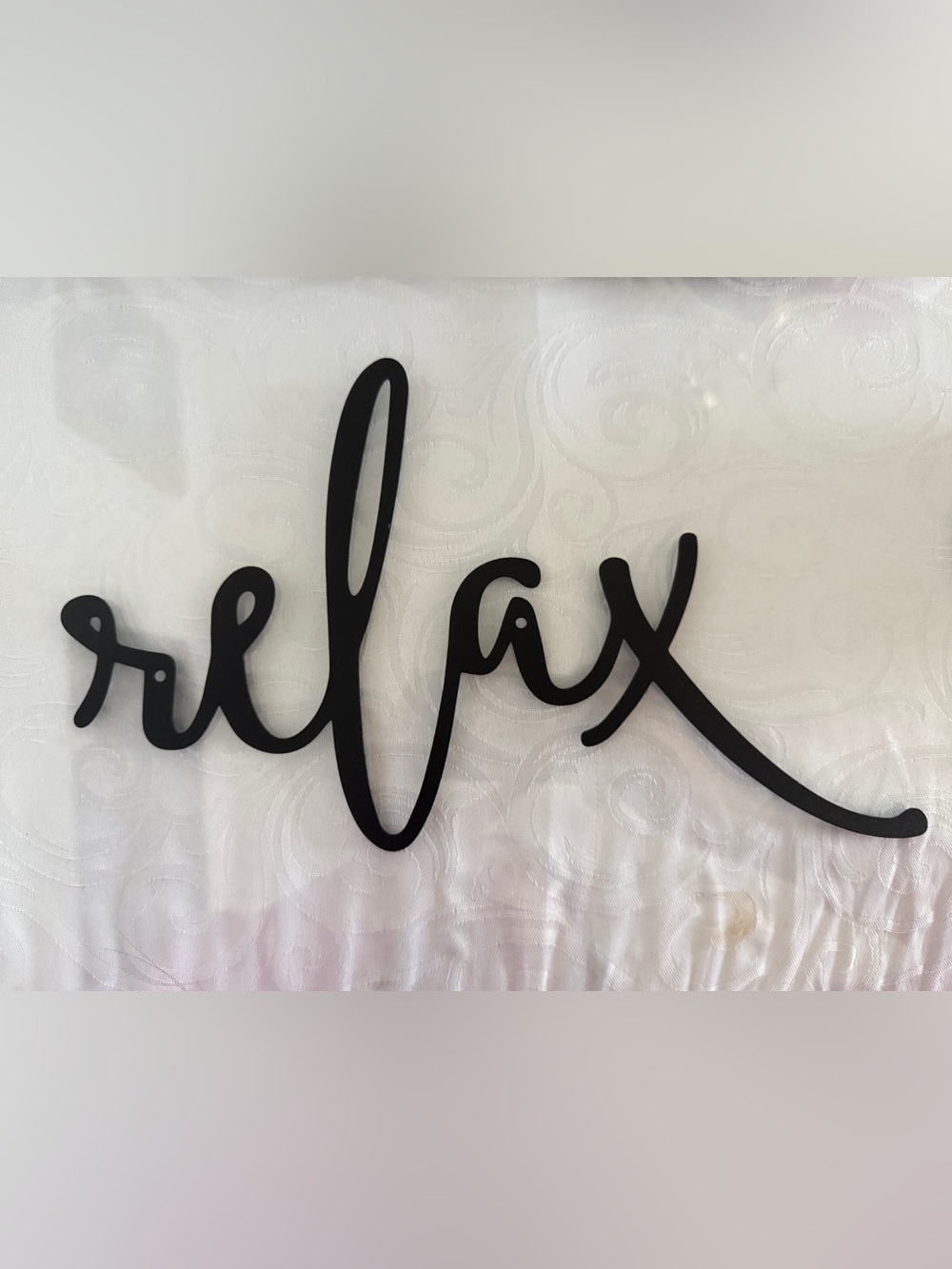 “relax” Black Metal Wall Decor Art Sign
